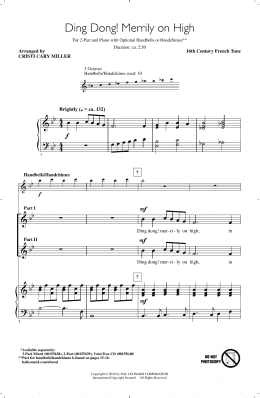 page one of Ding Dong! Merrily On High (2-Part Choir)