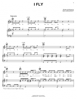 page one of I Fly (Piano, Vocal & Guitar Chords (Right-Hand Melody))