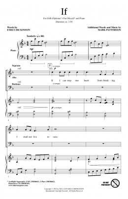 page one of If (SAB Choir)