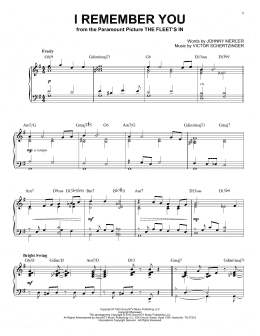 page one of I Remember You [Jazz version] (arr. Brent Edstrom) (Piano Solo)