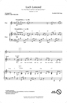 page one of Loch Lomond (3-Part Mixed Choir)