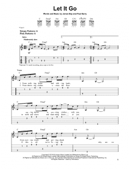 page one of Let It Go (Easy Guitar Tab)