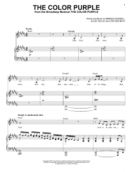page one of The Color Purple (Piano & Vocal)