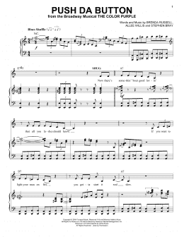 page one of Push Da Button (Piano & Vocal)
