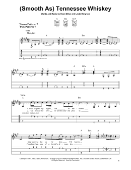 page one of (Smooth As) Tennessee Whiskey (Easy Guitar Tab)