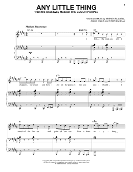 page one of Any Little Thing (Piano & Vocal)