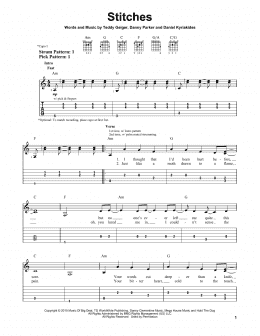 page one of Stitches (Easy Guitar Tab)