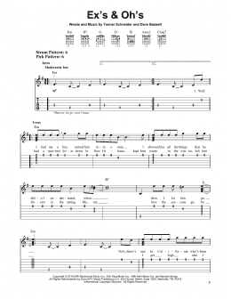 page one of Ex's & Oh's (Easy Guitar Tab)