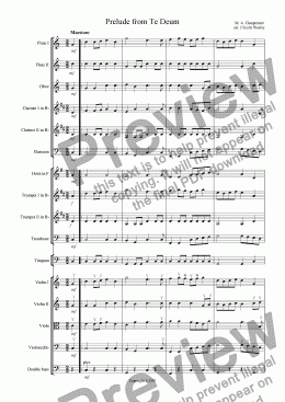 page one of Prelude from Te Deum