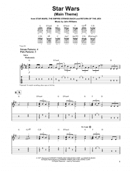 page one of Star Wars (Main Theme) (Easy Guitar Tab)