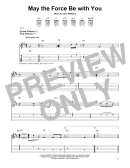 page one of May The Force Be With You (from Star Wars: A New Hope) (Easy Guitar Tab)