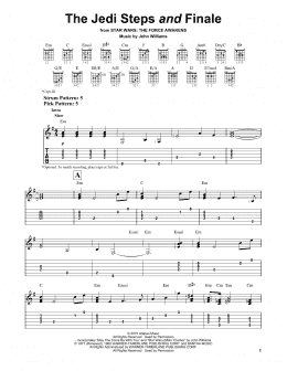 page one of The Jedi Steps And Finale (Easy Guitar Tab)