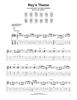 page one of Rey's Theme (Easy Guitar Tab)