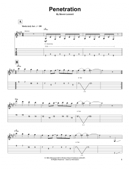 page one of Penetration (Guitar Tab (Single Guitar))