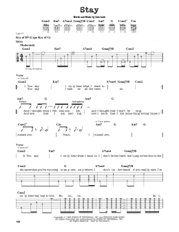 page one of Stay (I Missed You) (Guitar Lead Sheet)