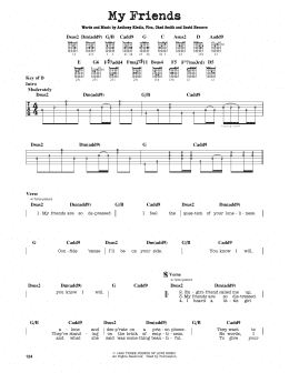 page one of My Friends (Guitar Lead Sheet)
