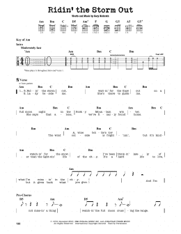 page one of Ridin' The Storm Out (Guitar Lead Sheet)