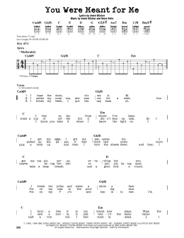 page one of You Were Meant For Me (Guitar Lead Sheet)