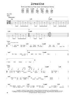 page one of Breathe (Guitar Lead Sheet)