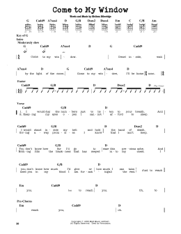 page one of Come To My Window (Guitar Lead Sheet)