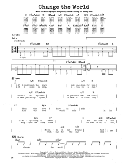 page one of Change The World (Guitar Lead Sheet)