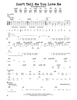 page one of Don't Tell Me You Love Me (Guitar Lead Sheet)