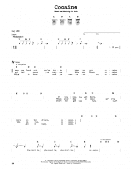 page one of Cocaine (Guitar Lead Sheet)