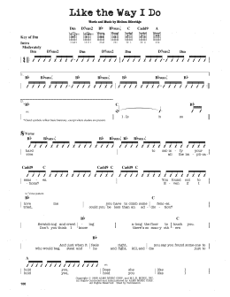 page one of Like The Way I Do (Guitar Lead Sheet)