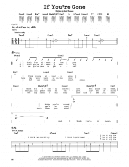 page one of If You're Gone (Guitar Lead Sheet)