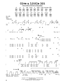 page one of Give A Little Bit (Guitar Lead Sheet)