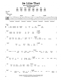 page one of Be Like That (Guitar Lead Sheet)