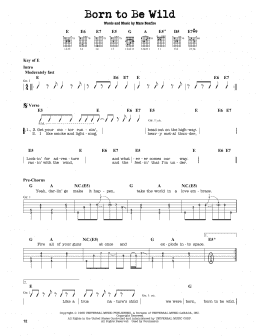 page one of Born To Be Wild (Guitar Lead Sheet)
