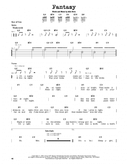 page one of Fantasy (Guitar Lead Sheet)