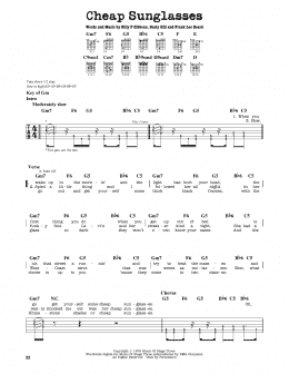 page one of Cheap Sunglasses (Guitar Lead Sheet)