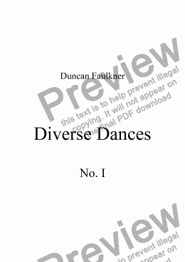page one of Diverse Dances - I (Viola or Violin & Piano)