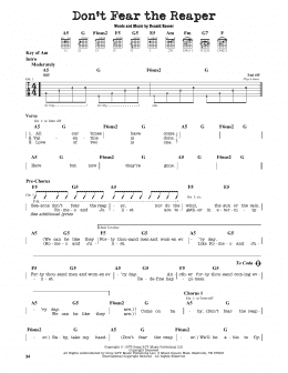page one of Don't Fear The Reaper (Guitar Lead Sheet)