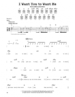 page one of I Want You To Want Me (Guitar Lead Sheet)