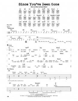 page one of Since You've Been Gone (Guitar Lead Sheet)