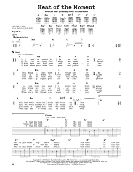 page one of Heat Of The Moment (Guitar Lead Sheet)