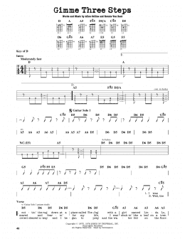page one of Gimme Three Steps (Guitar Lead Sheet)