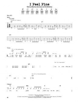 page one of I Feel Fine (Guitar Lead Sheet)