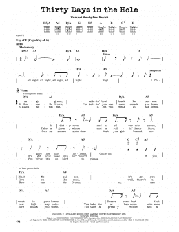 page one of Thirty Days In The Hole (Guitar Lead Sheet)