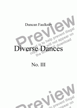 page one of Diverse Dances - III (Viola or Violin & Piano)