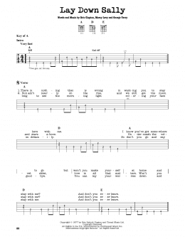 page one of Lay Down Sally (Guitar Lead Sheet)
