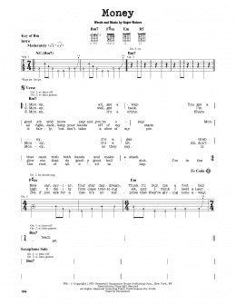 page one of Money (Guitar Lead Sheet)