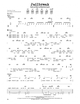 page one of Jailbreak (Guitar Lead Sheet)