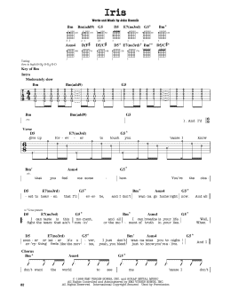 page one of Iris (Guitar Lead Sheet)