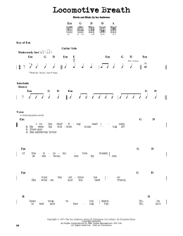 page one of Locomotive Breath (Guitar Lead Sheet)