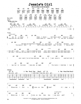 page one of Jessie's Girl (Guitar Lead Sheet)