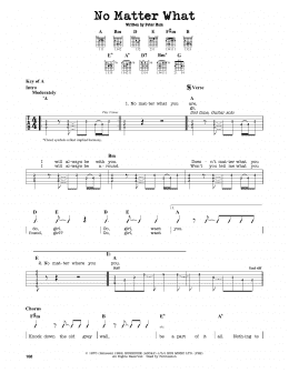 page one of No Matter What (Guitar Lead Sheet)